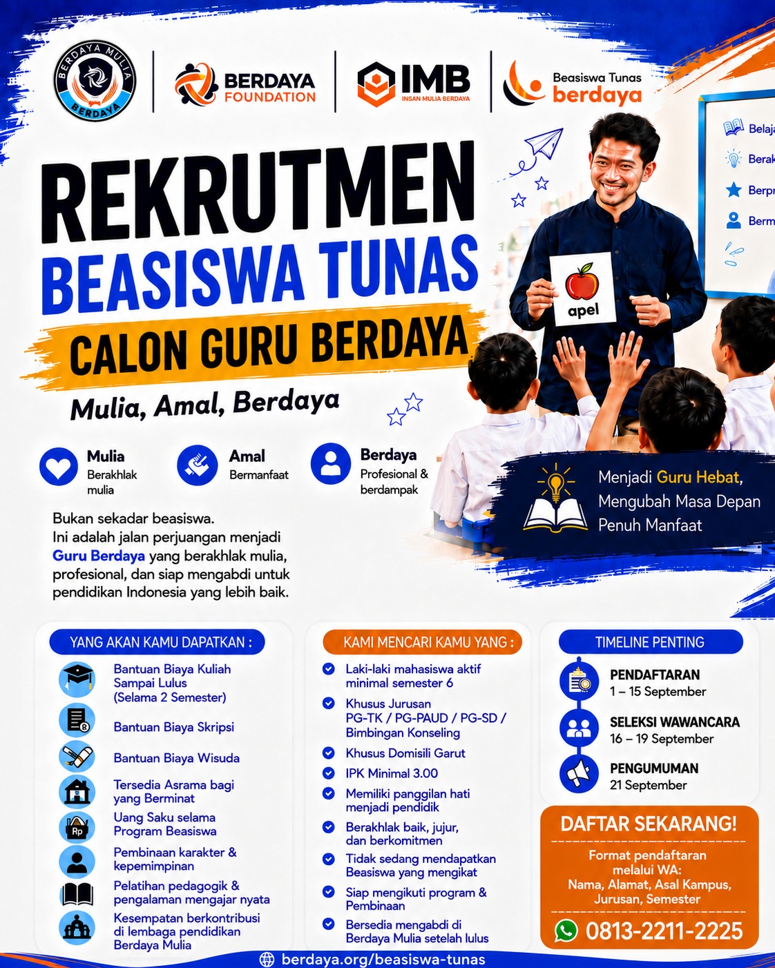 Poster Beasiswa Tunas Calon Guru Berdaya
